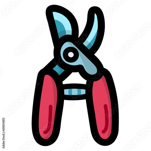 pruners filled outline icon style