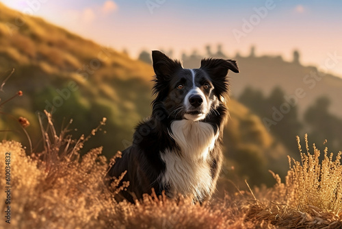australian shepherd dog. Generative AI © Pablo López