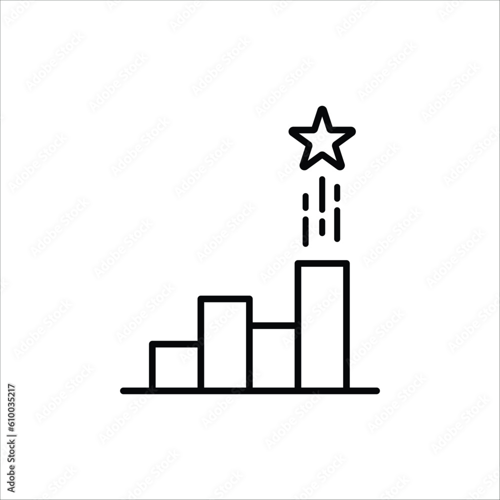 thin line black logo like simple star up. concept of company growth prediction or personal mission. flat linear trend modern minimal start up motivation logotype graphic art design isolated on white thin line black logo like simple star up. concept of company growth prediction or personal mission. flat linear trend modern minimal start up motivation logotype graphic art design isolated on white