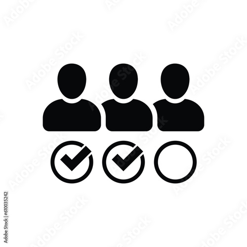 Employee data of abilities check and competence information. Skills checklist of company candidate icon. Human avatar, check mark qualification for Personality assessment, skill analysis logo