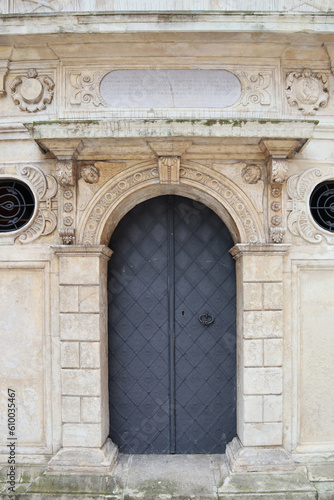 Fragment of Church of St. Barbary in downtown of  Krakow, Poland © Lindasky76