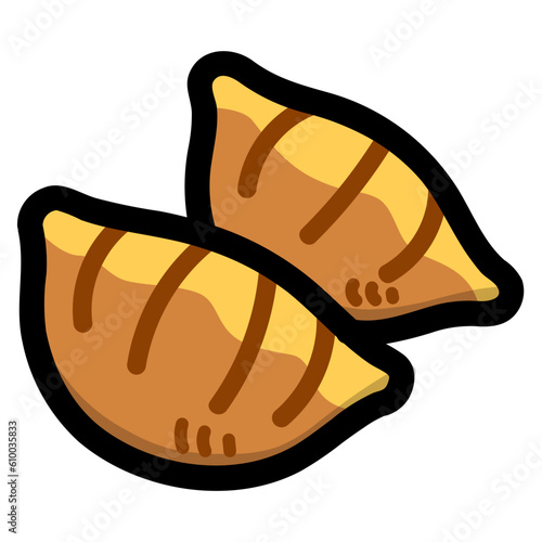 gyoza filled outline icon style