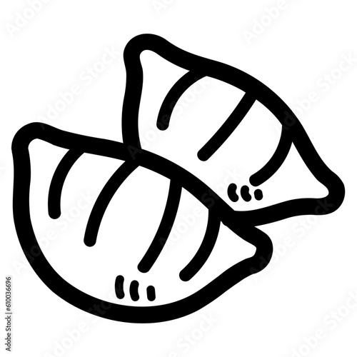 gyoza line icon style