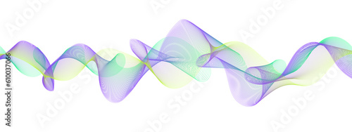 Abstract colorful glowing wave lines background. Blending gradient colors. Digital frequency track equalizer. Abstract frequency sound wave lines and technology curve lines background. 