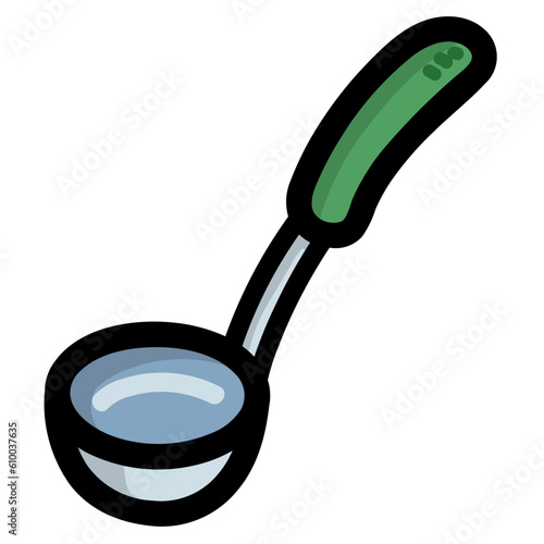 ladle filled outline icon style
