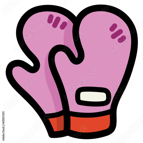 oven mitt filled outline icon style