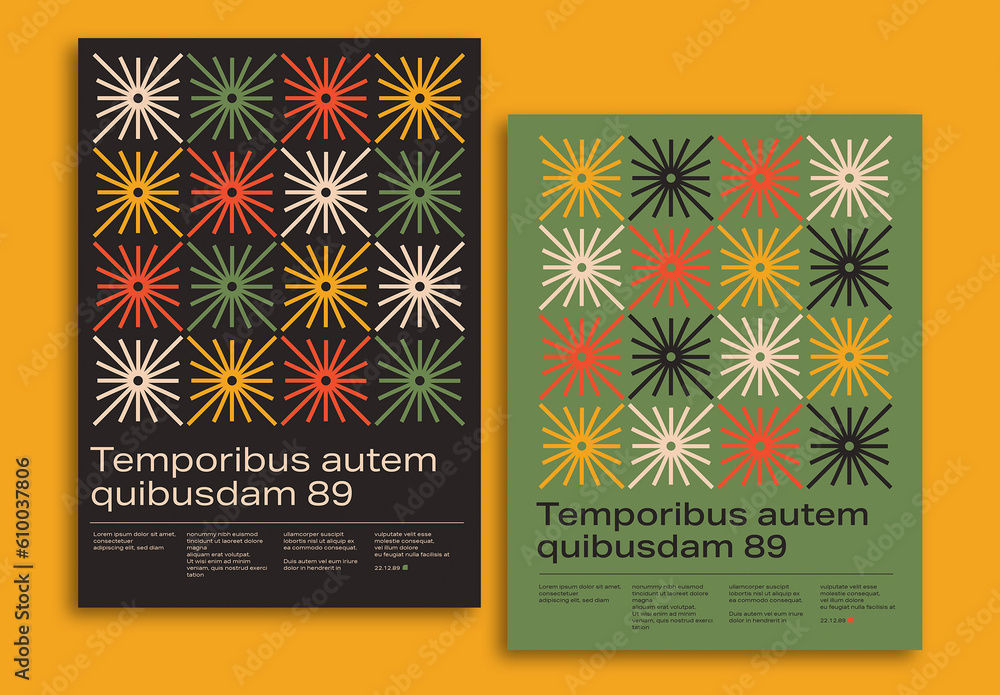 Creative Minimal Swiss-Style Poster Layout Stock Template | Adobe Stock