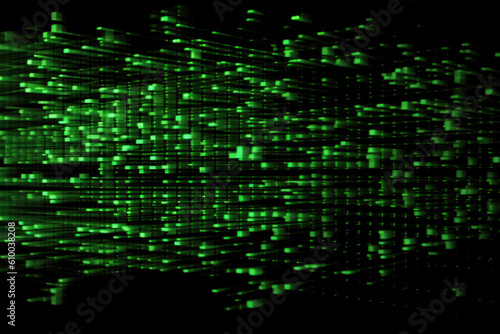 Software Black Screen Background With Green Numbers And Symbols Created With The Help Of Artificial Intelligence © Damianius