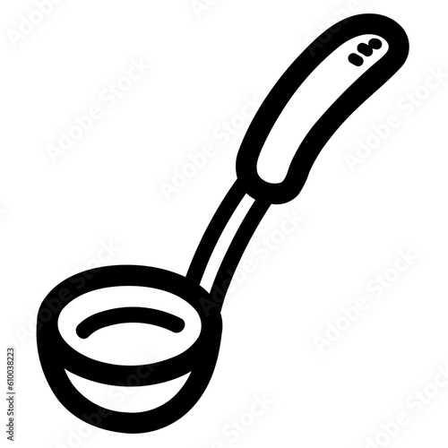 ladle line icon style