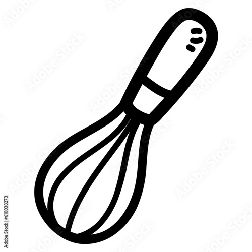 whisk line icon style