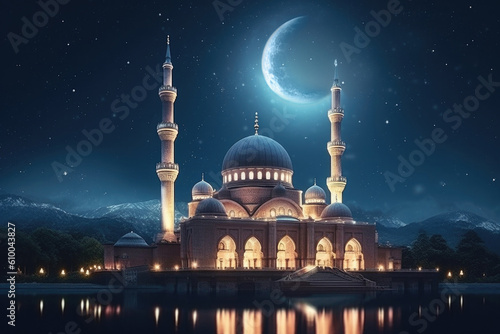 Ramadan islamic holiday celebration made with Generative AI technology