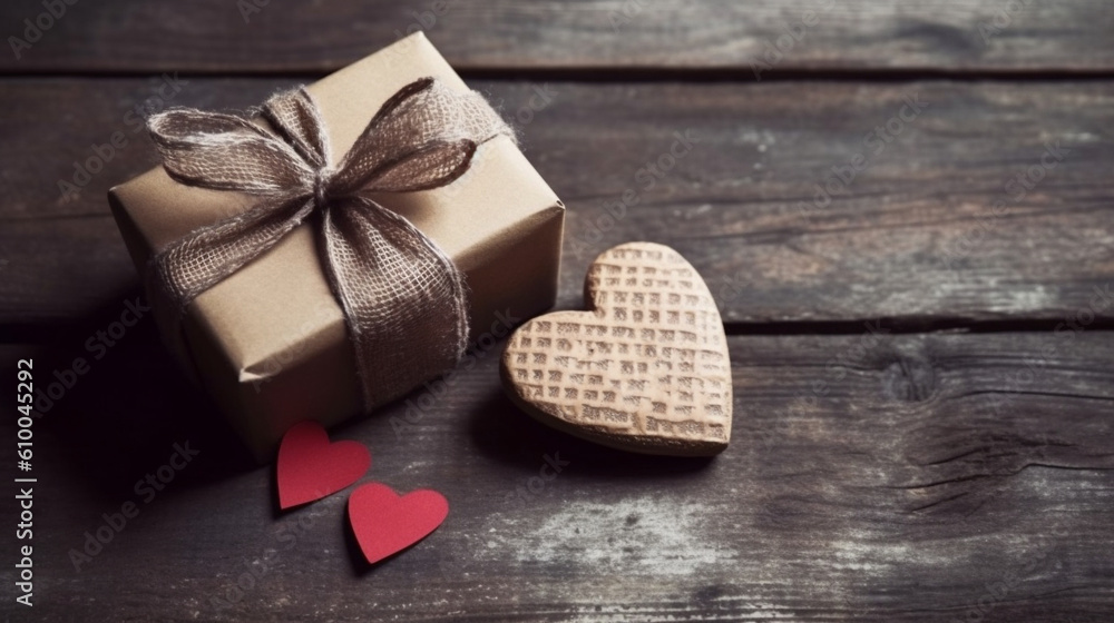 Gift box and heart Gift box and heart
