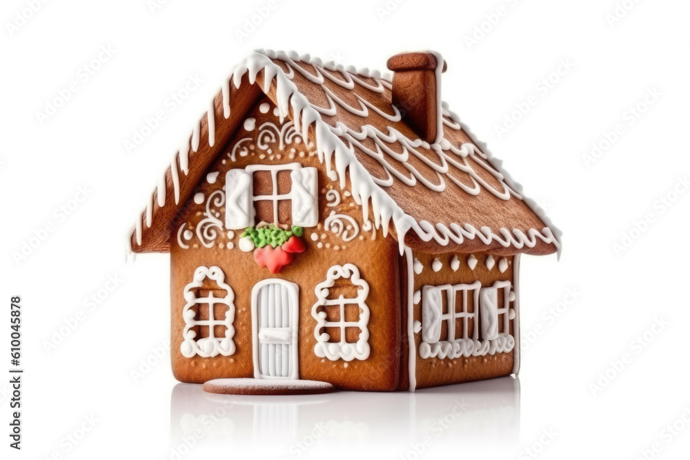 Fototapeta premium gingerbread house created with Generative AI technology