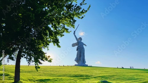 VOLGOGRAD, RUSSIA - MAY 2023: Video of an epic monument in the center of the city 