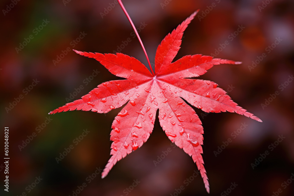 Japanese maple leaf isolated created with Generative AI technology Japanese maple leaf isolated created with Generative AI technology