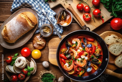 stock photo of Cioppino ready to eat in the plate Food Photography AI Generated