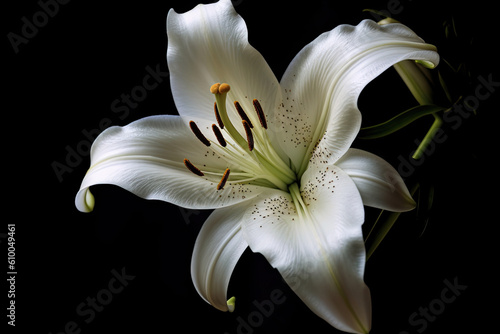 Lily flower created with Generative AI technology