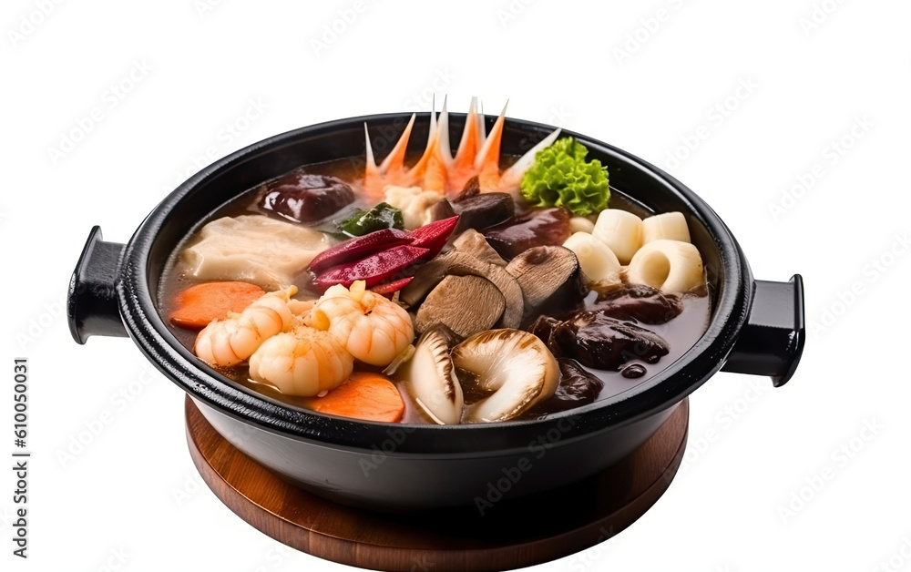 Hot pot isolated created with Generative AI technology Hot pot isolated created with Generative AI technology