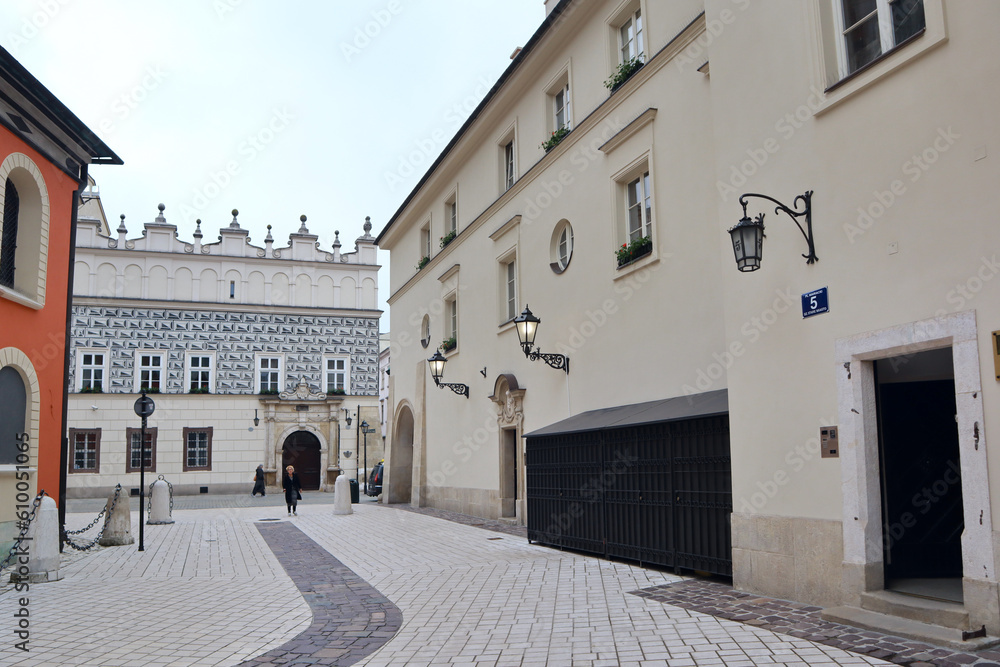  Prelate house of St. Mary Church at Mariacki Square in Krakow, Poland