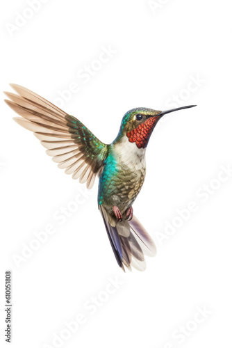 close up of a hummingbird isolated on a transparent background