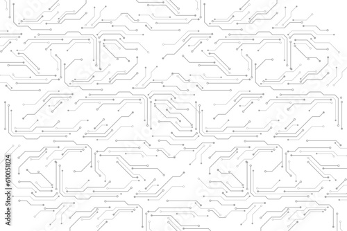 Abstract futuristic circuit board Illustration, Circuit board with various technology elements. Circuit board pattern for technology background. Vector illustration
