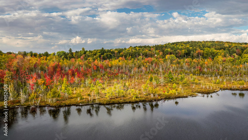 Autumn colors on Prong Pond - in the Moosehead Lake - Greenville area of Maine photo