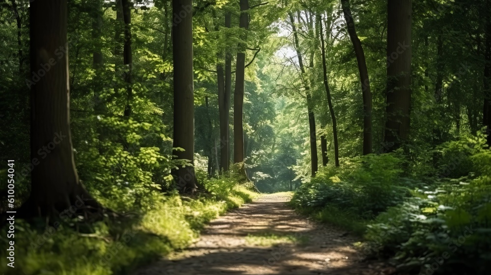 Obraz premium footpath in the woods