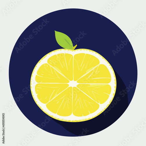Vector illustration of fresh and juicy lemon