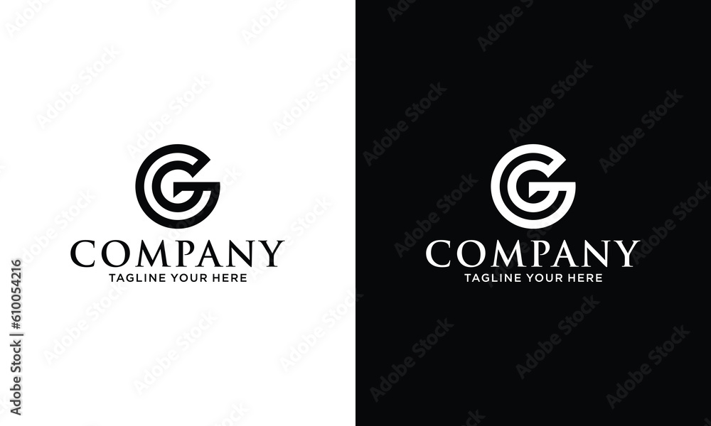 Letter cg circle logo design vector illustration