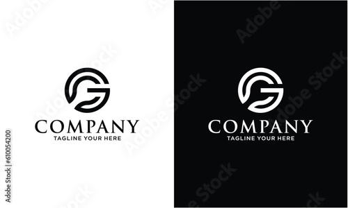 Letter cg circle logo design vector illustration