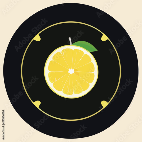 Vector illustration of fresh and juicy lemon