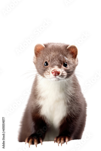 close up of a mink isolated on a transparent background © Perfect PNG