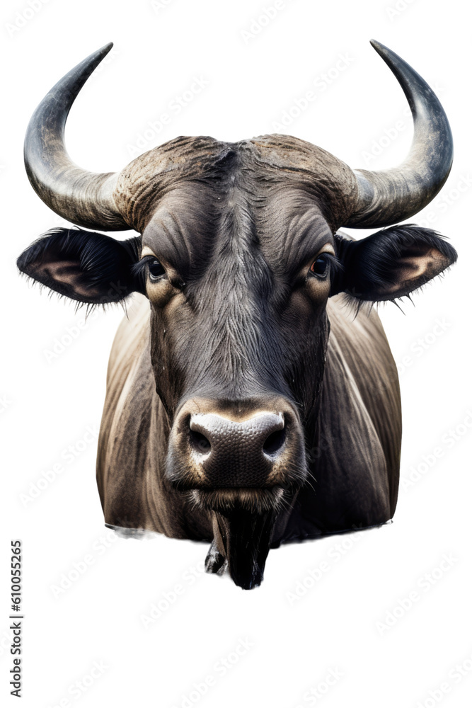 close up of a water buffalo isolated on a transparent background close up of a water buffalo isolated on a transparent background