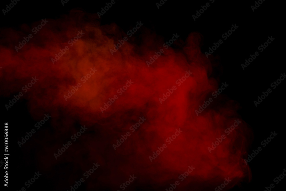 Orange and red steam on a black background. Orange and red steam on a black background.