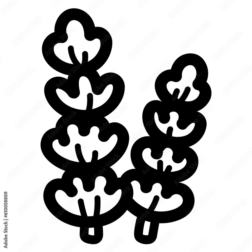 lavender line icon style