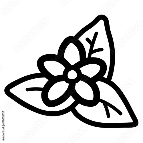 jasmine line icon style