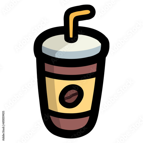 take away coffee filled outline icon style