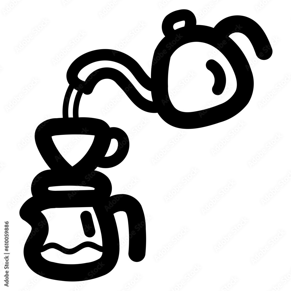 drip coffee line icon style drip coffee line icon style