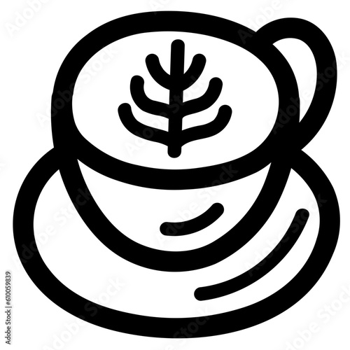 capuccino line icon style