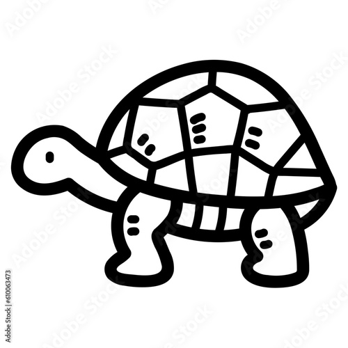 tortoise line icon style