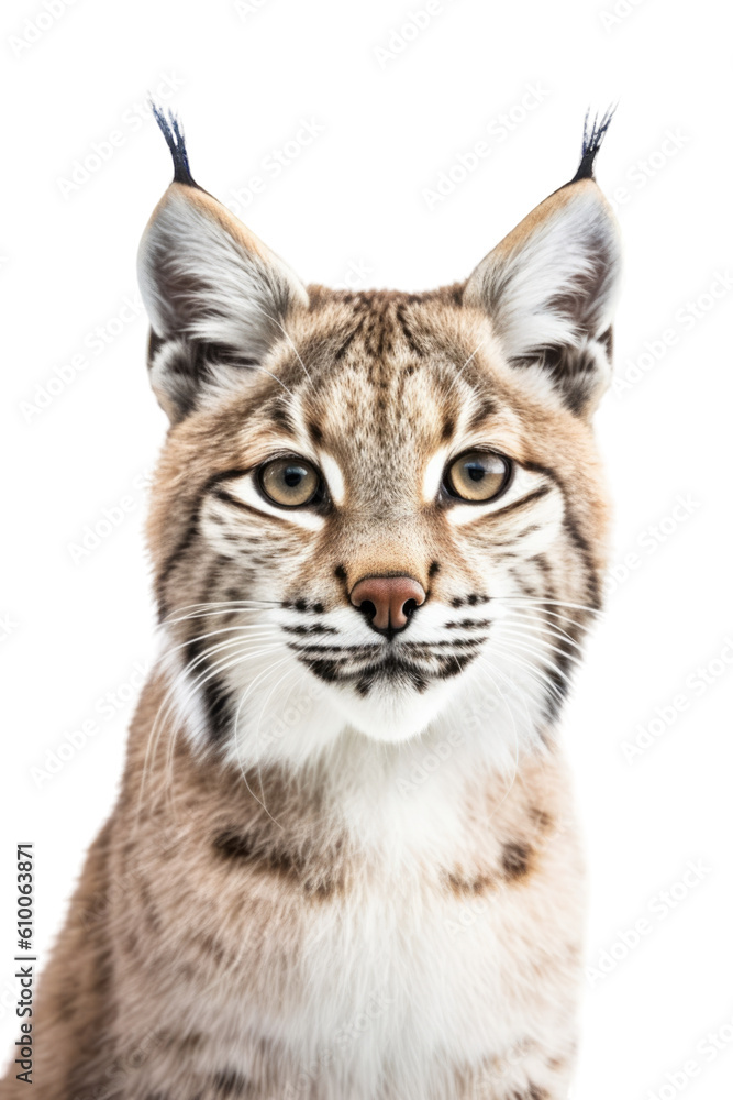 close up of a bobcat isolated on a transparent background close up of a bobcat isolated on a transparent background
