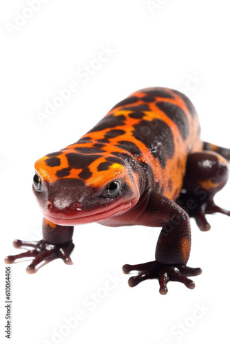 close up of a salamander isolated on a transparent background