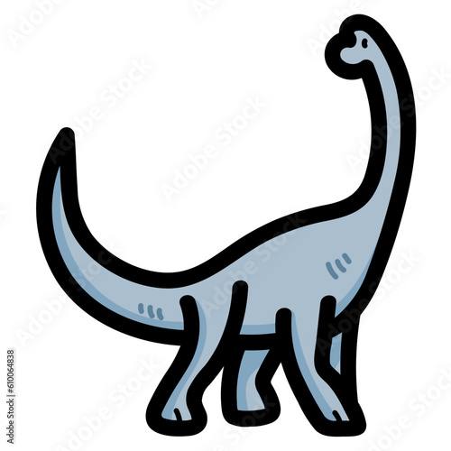 brachiosaurus filled outline icon style