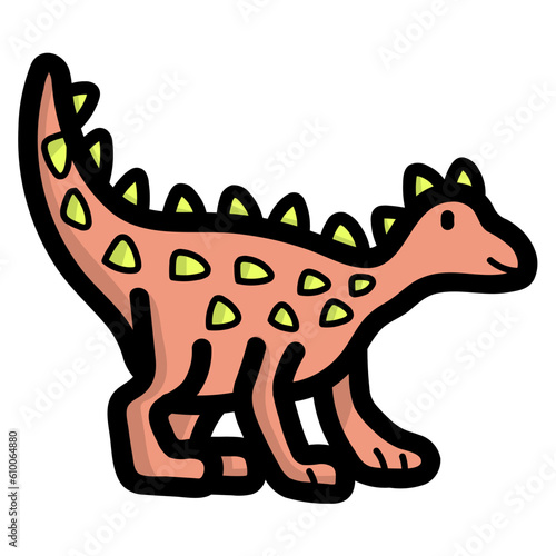 scelidosaurus filled outline icon style photo