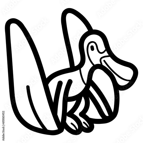 ornithocheirus simus line icon style photo