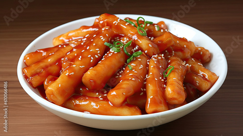 korean Tteokbokki created with Generative AI technology