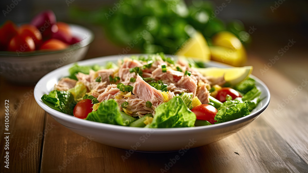 tuna salad created with Generative AI technology