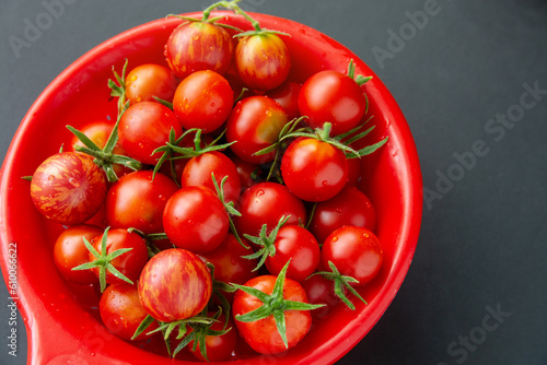 fresh tomatoes vegetables, red farm organic cherry tomato © RomanWhale studio