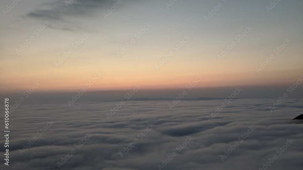 Sunset: Dramatic Aerial View of Natures Beauty in Cloudscape