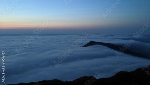 Majestic Sunrise over Clouds and Sky in Natures Serene Beauty photo